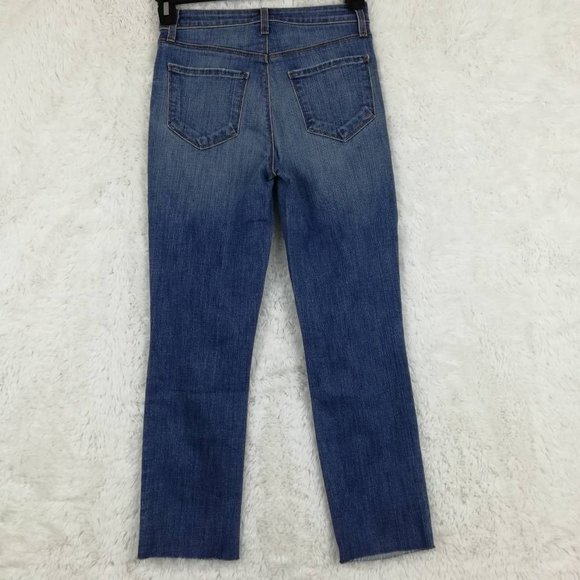Lagence Womens Jeans Kaia Classic Straight Leg Blue Distressed Stone Wash 25 New - Picture 2 of 9